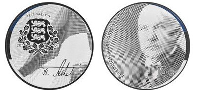 15 euro (150 aniversario del nacimiento de Friedrich Karl Akel)