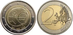 2 Euro (10. Jahrestag der Wirtschafts- und Währungsunion / WWU / EMU)