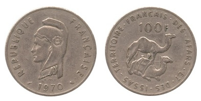 100 francs (Französisches Territorium der Afaren und der Issas)