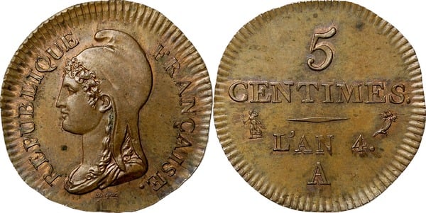 5 Centimes (I Republik)