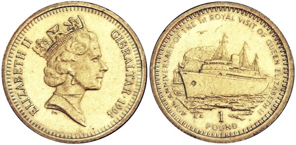 1 pound (40 Aniversario de la Primera Visita Real de la Reina Isabel II)