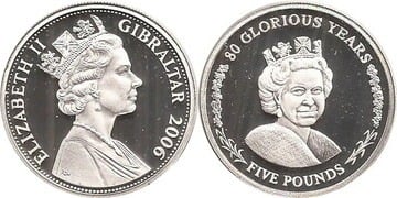 5 pounds (80 Aniversario del nacimiento de Elizabeth II)