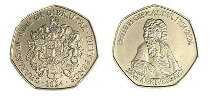 50 Pence (320. Jahrestag der Einnahme von Gibraltar durch die Briten)