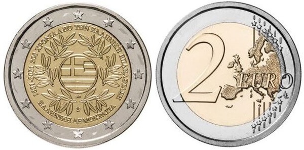 2 euro (200. Jahrestag der griechischen Revolution)