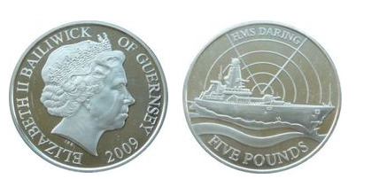 5 Pfund (HMS Daring)