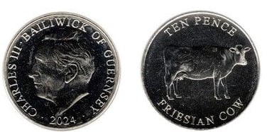 10 Pence (Erbliche Rassen - Friesische Kuh)