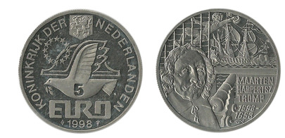 5 euro (400. Jahrestag der Geburt von M.H.Tromp)