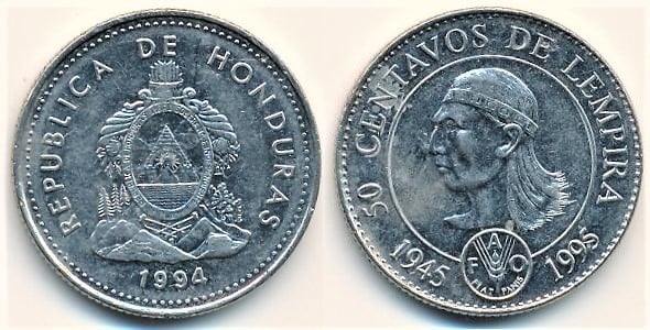 50 centavos (50 Aniversario de la FAO)