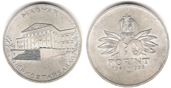 10 forint (10-jähriges Bestehen des Forint)