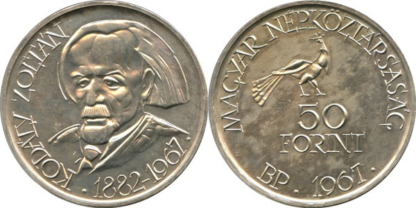 50 forint (85. Jahrestag der Geburt von Zoltán Kodály)