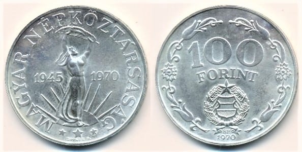 100 forint (25. Jahrestag der Befreiung)