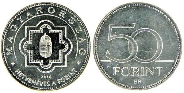 50 forint (70. Jahrestag der Einführung des Forint)