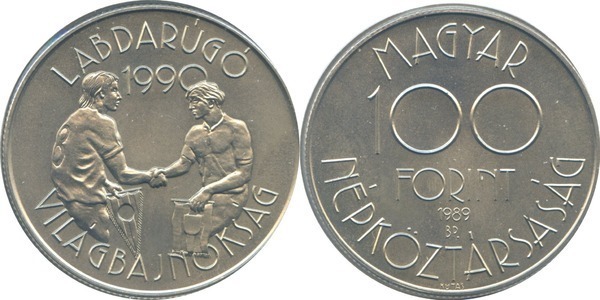 100 forint (14 Fußball-Weltmeisterschaft - Italien 1990)