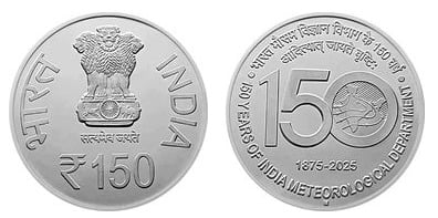 150 Rupien (150 Jahre India Meteorological Department)