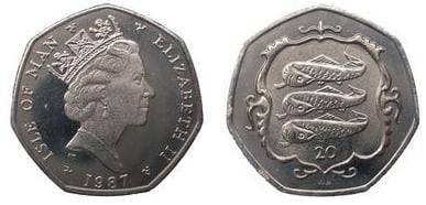 20 Pence (Elisabeth II. 3. Porträt)