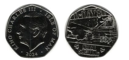 50 Pence (80. Jahrestag der Landung des D-Day - Bombardierung durch die Marine)