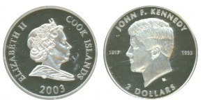 2 dollars (40. Jahrestag des Todes von John F. Kennedy)