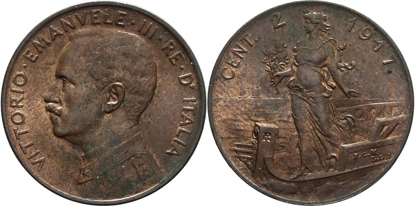 2 centesimi (Vittorio Emanuele III.)