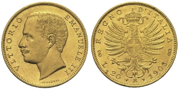 20 lire (Vittorio Emanuele III.)