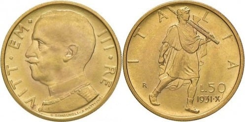 50 lire (Vittorio Emanuele III.)