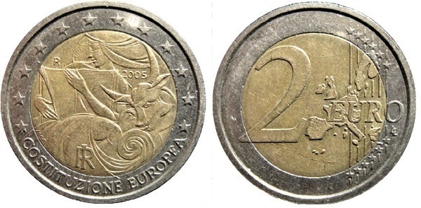 2 euro (1 Jahrestag der Unterzeichnung der Europäischen Verfassung)