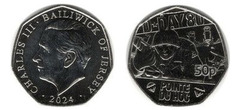 50 pence ( Tag D-Pointe du Hoc)