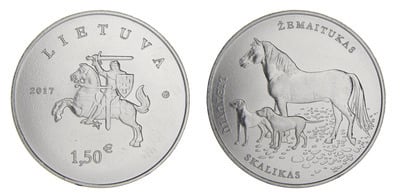 1.5 euro (Sabueso lituano y Žemaitukas)