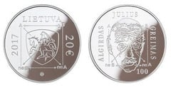 20 euro (Centenario del nacimiento de Algirdas Julien Greimas)