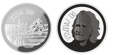 20 euro (150 aniversario del nacimiento de Vilhelmas Storosta-Vydūnas)