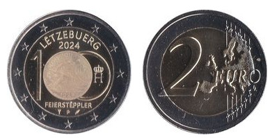 2 Euro (Henri I Feierstëppler - Hologramm-Version)