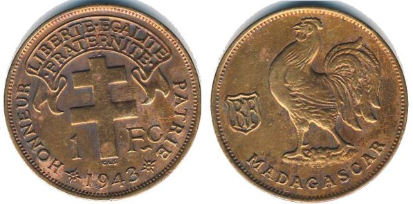 1 franc (Französische Kolonie)