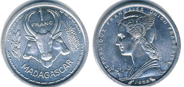 1 franc (Französische Kolonie)