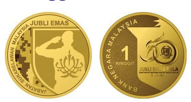 1 ringgit (50-jähriges Bestehen des malaysischen Freiwilligenkorps Department-RELA)