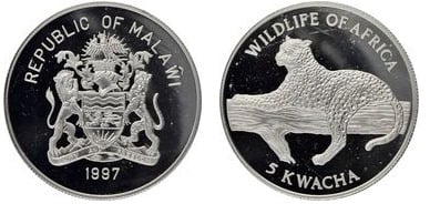 5 Kwacha (Afrikanische Fauna - Leopard)