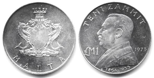 1 lira (Herr Themistokles Zammit)