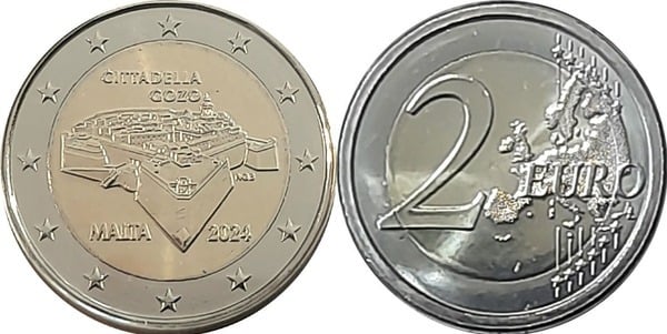 2 Euro (Zitadelle von Gozo)