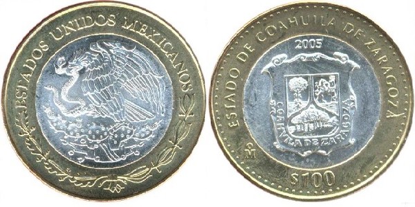 100 pesos (Bundesstaat Coahuila de Zaragoza)