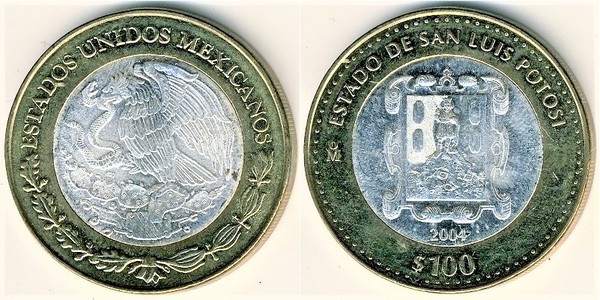 100 pesos (Bundesstaat San Luis Potosí)