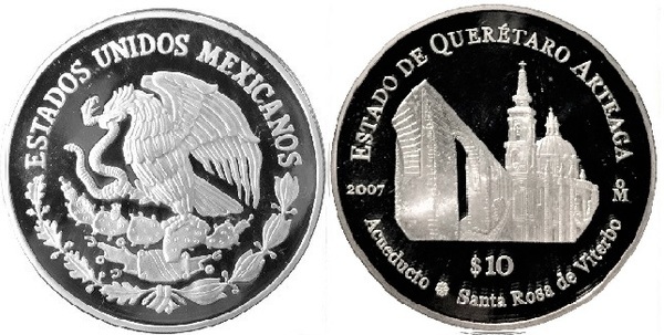 10 pesos (Bundesstaat Queretaro ArteagaAcueducto.Santa Rosa de Viterbo)