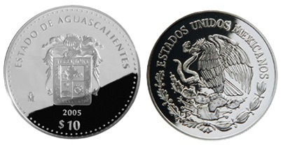 10 pesos (Aguascalientes Wappenkunde)