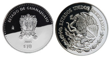 10 Pesos (Guanajuato Wappenkunde)