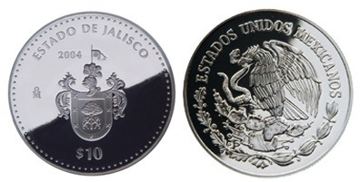 10 Pesos (Jalisco-Wappenkunde)