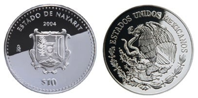 10 Pesos (Nayarit-Wappenkunde)