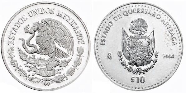 10 pesos (Bundesstaat Queretaro Arteaga)