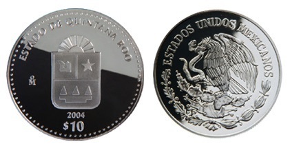 10 Pesos (Quintana Roo Wappenkunde)