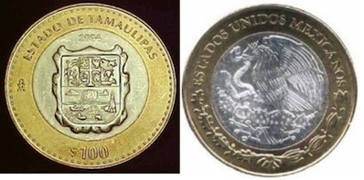 100 Pesos (Tamaulipas-Wappenkunde)