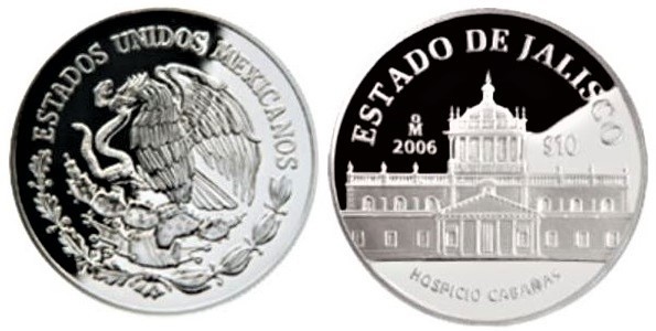 10 pesos (Bundesstaat Jalisco-Hospicio Cabañas)