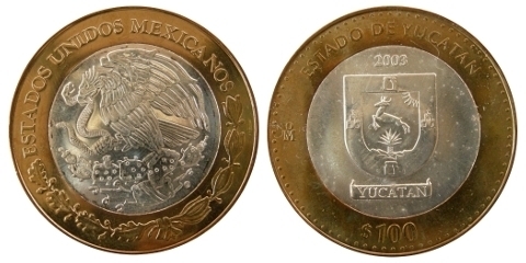 100 pesos (Yucatan-Wappenkunde)