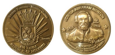 100 valora (200-jähriges Jubiläum von Kaiser Norton I.)