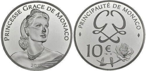 10 euro (90 Aniversario de la Princesa Grace Kelly)